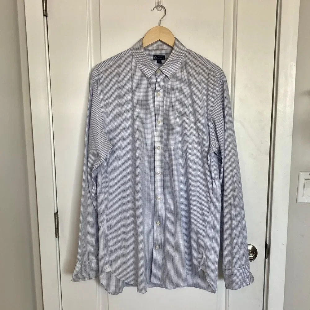 J. Crew Men’s Plaid 2Ply Button Up Dress Shirt LT